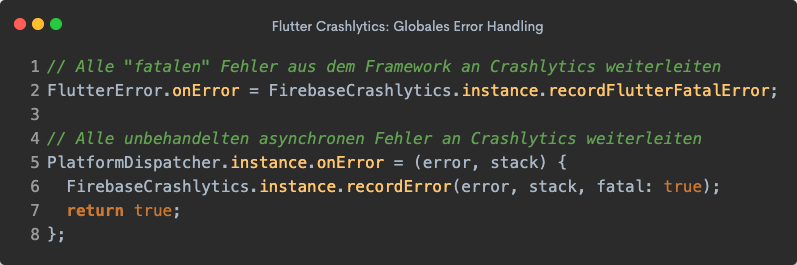Gezieltes Crashlytics-Reporting für abgefangene Fehler in der Exposure App zur Qualitätssicherung mobiler Apps