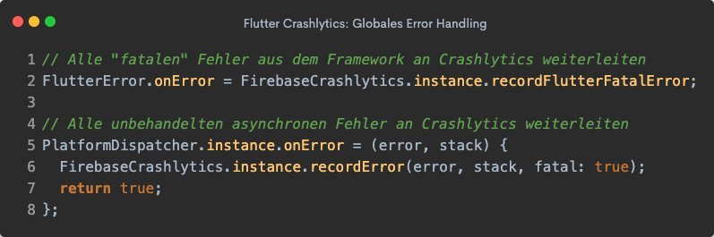 Echtes Codebeispiel: globale Fehlerbehandlung der Exposure App über Firebase Crashlytics