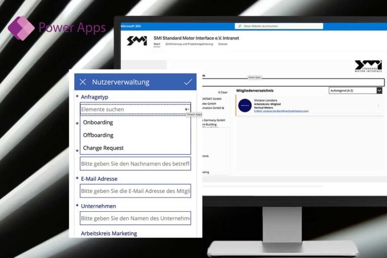 Referenzbild der Agentur Vertical Meters in der Umsetzung einer PowerApp für Mitgliederverwaltung und Kontaktdatenbank.