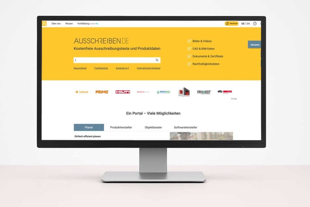 Referenz digitaler Produktkatalog auf Ausschreiben.de von Vertical Meters